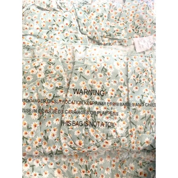 Lulu's Flourishing Dreams Mint Green Floral Print Wrap Mini Skirt L NWT - Picture 7 of 8